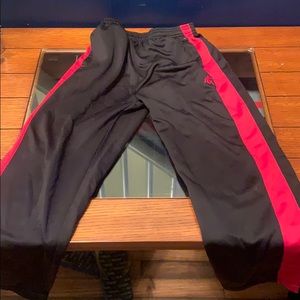 Red and black athletic pants
